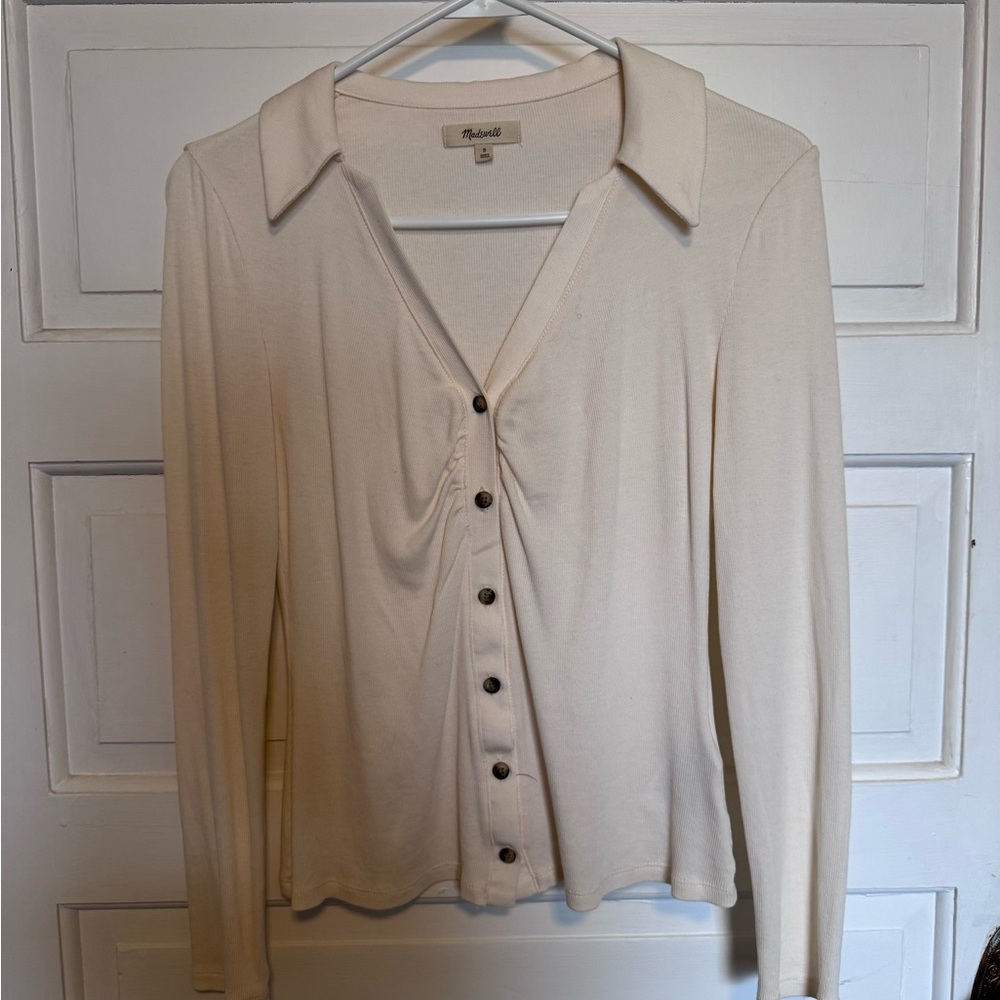 Madewell Cream Button-Up Top
